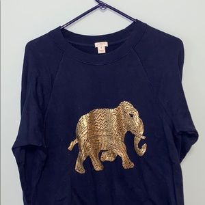 J. CREW navy sweater material sweatshirt